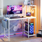 Corner Desk with Power Outlets Large Computer