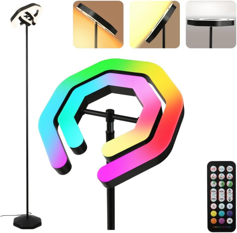 Corner Floor Lamp Rgbww 2700K-6500K Tunable with Smart