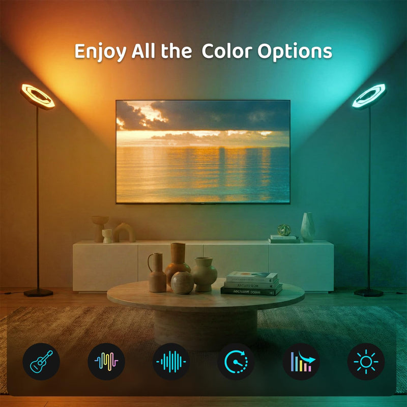 Corner Floor Lamp Rgbww 2700K-6500K Tunable with Smart