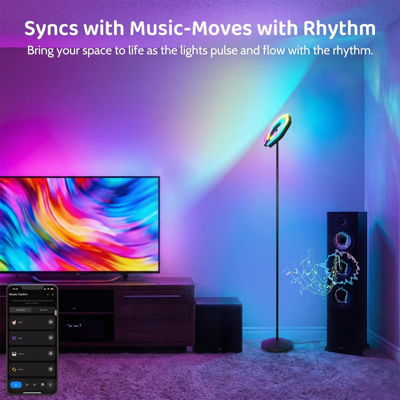 Corner Floor Lamp Rgbww 2700K-6500K Tunable with Smart