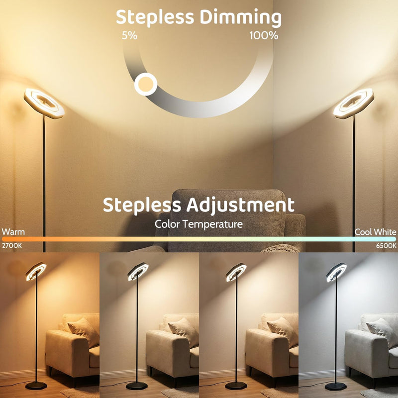 Corner Floor Lamp Rgbww 2700K-6500K Tunable with Smart