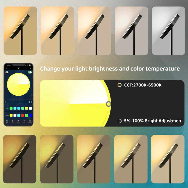 Corner Floor Lamp Rgbww 2700K-6500K Tunable with Smart