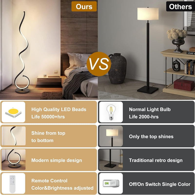 Corner Floor Lamp-Standing Lamp for Living Room Adjustable