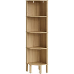 Corner Shelf 4 Tier Modern Bookshelf Display