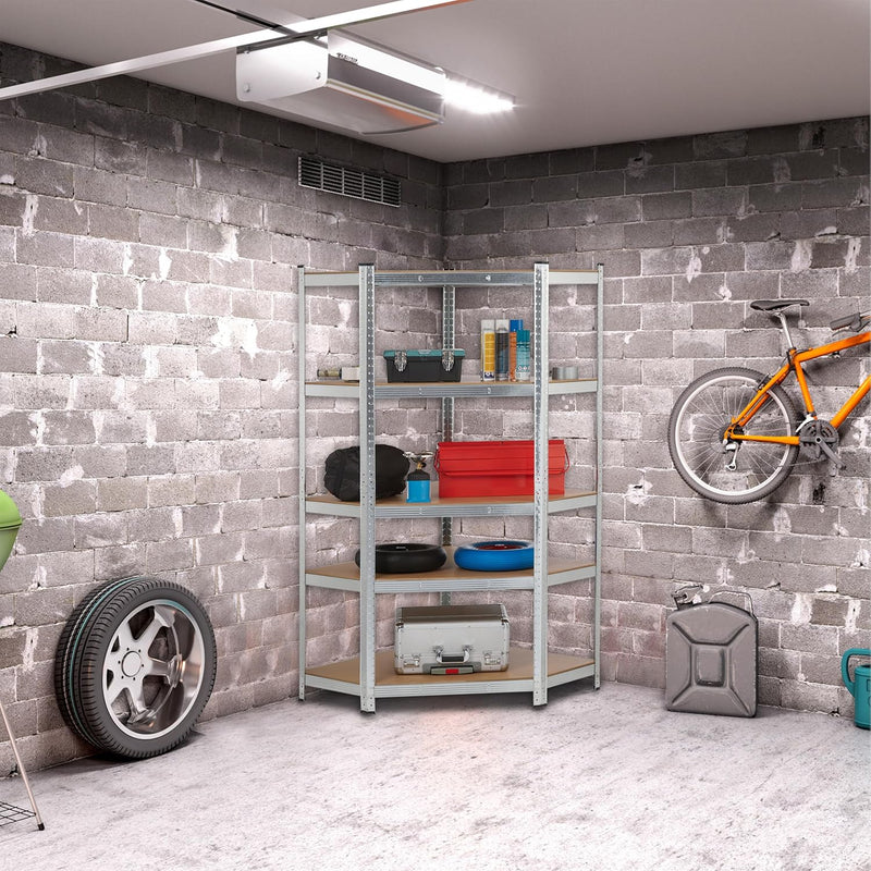 Corner Shelving Unit Heavy Duty Galvanised Steel Max