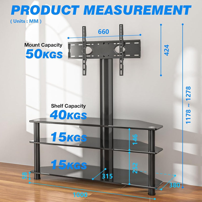 Corner TV Stand for 32-70 Inch LED LCD
