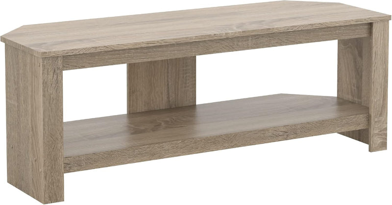Corner TV Stand Oak Effect Unit for Up