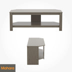 Corner TV Stand Oak Effect Unit for Up