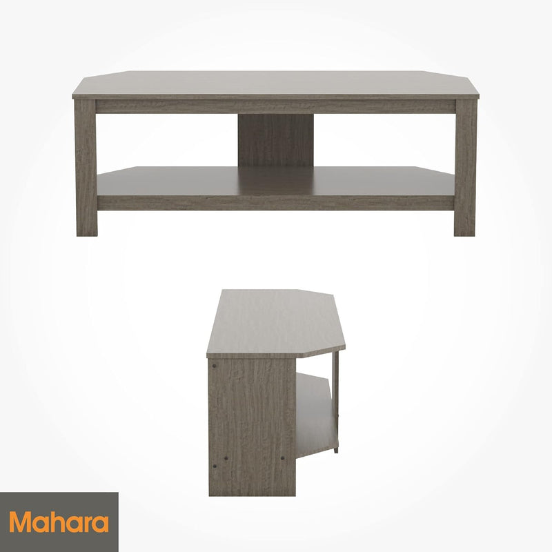 Corner TV Stand Oak Effect Unit for Up