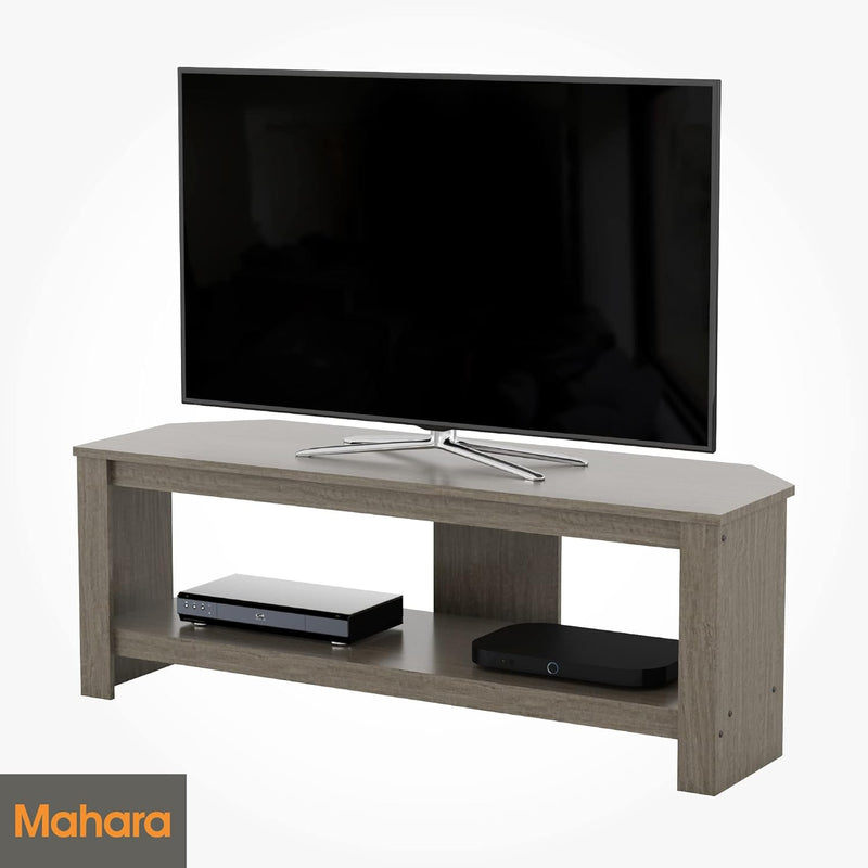 Corner TV Stand Oak Effect Unit for Up