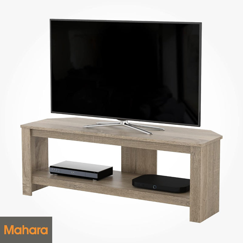 Corner TV Stand Oak Effect Unit for Up