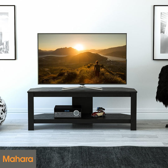 Corner TV Stand Oak Effect Unit for Up