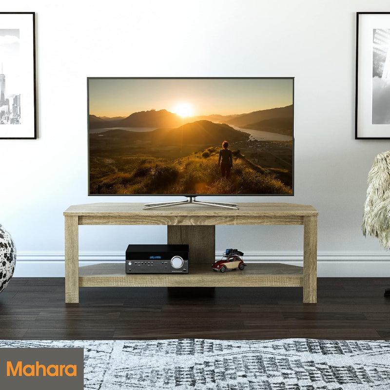 Corner TV Stand Oak Effect Unit for Up