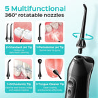 Coslus Water Dental Flosser for Teeth Cordless: Portable