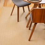 Cotton Border Herringbone Soft Natural Jute Area Rug