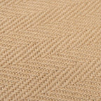 Cotton Border Herringbone Soft Natural Jute Area Rug