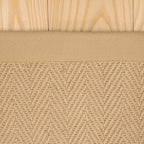 Cotton Border Herringbone Soft Natural Jute Area Rug
