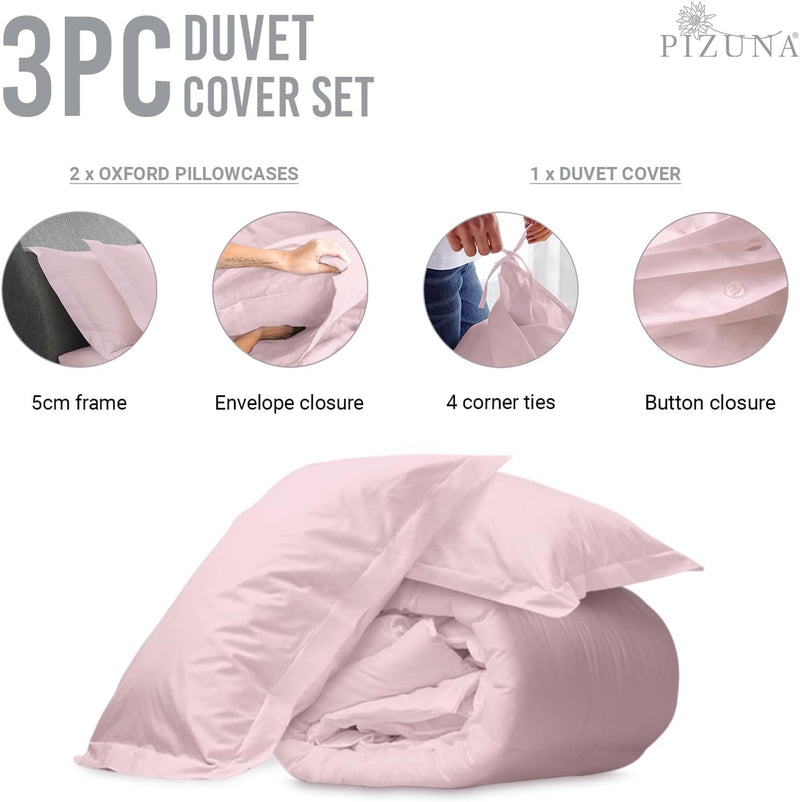 Cotton Duvet Cover Set King Size 600 Thread