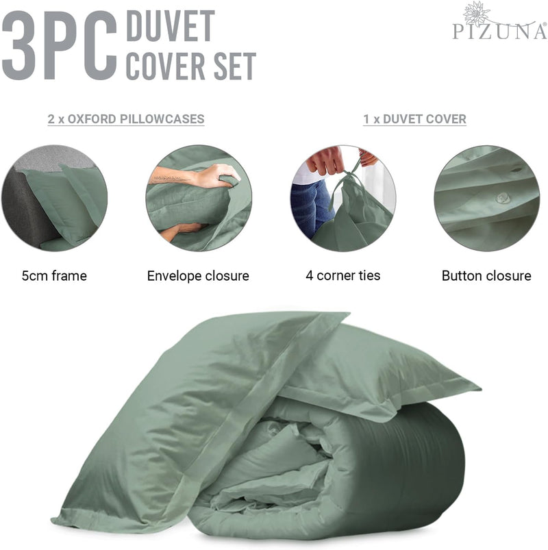 Cotton Duvet Cover Set King Size 600 Thread