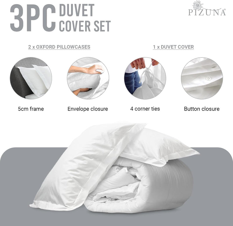 Cotton Duvet Cover Set King Size 600 Thread