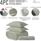 Cotton Duvet Cover Set King Size 600 Thread
