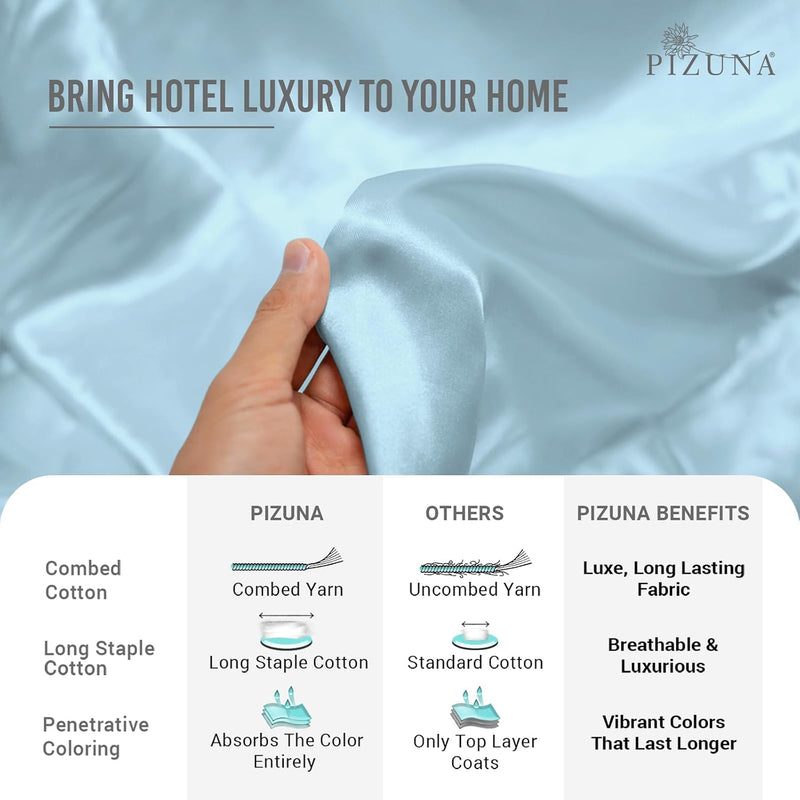 Cotton Duvet Cover Set King Size 600 Thread