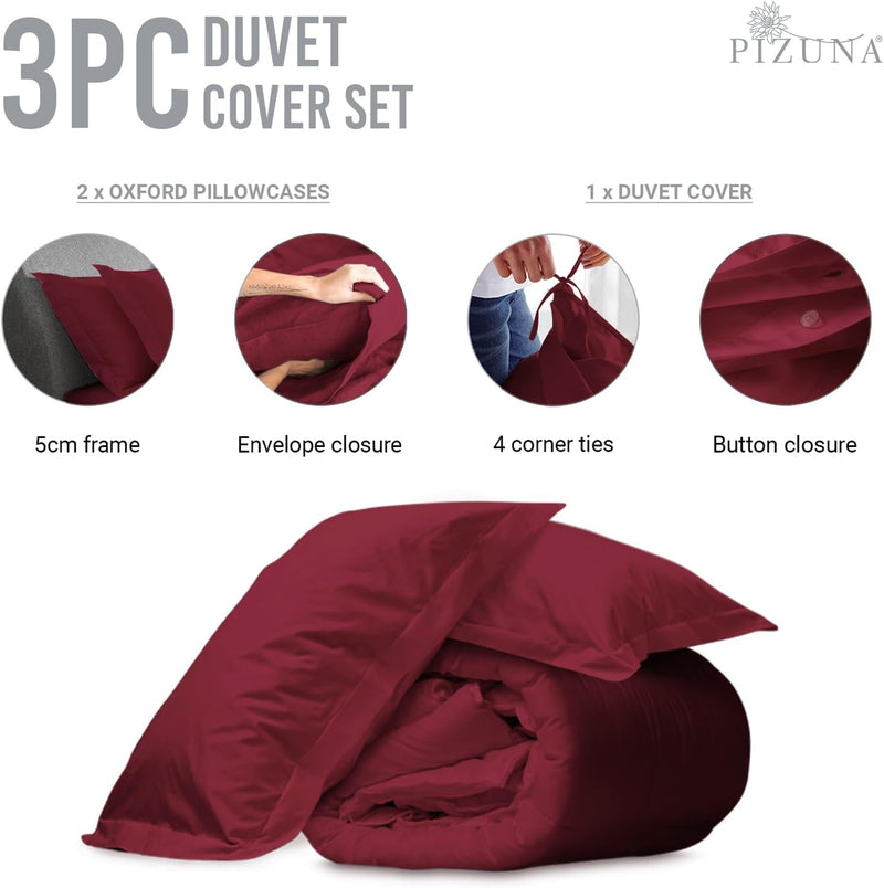 Cotton Duvet Cover Set King Size 600 Thread