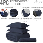 Cotton Duvet Cover Set King Size 600 Thread