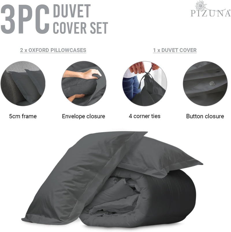 Cotton Duvet Cover Set King Size 600 Thread