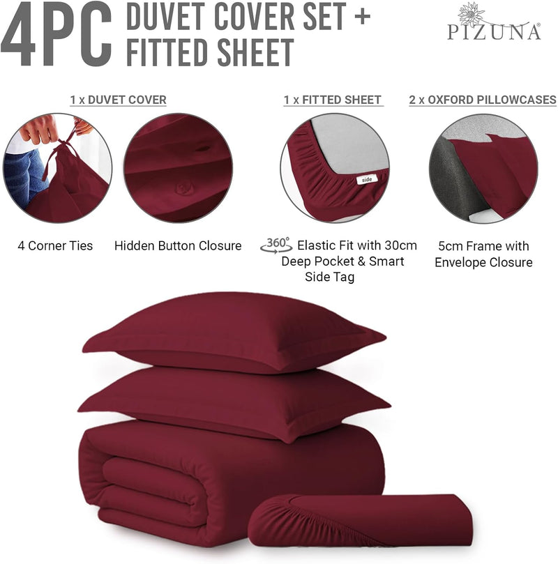 Cotton Duvet Cover Set King Size 600 Thread