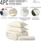 Cotton Duvet Cover Set King Size 600 Thread