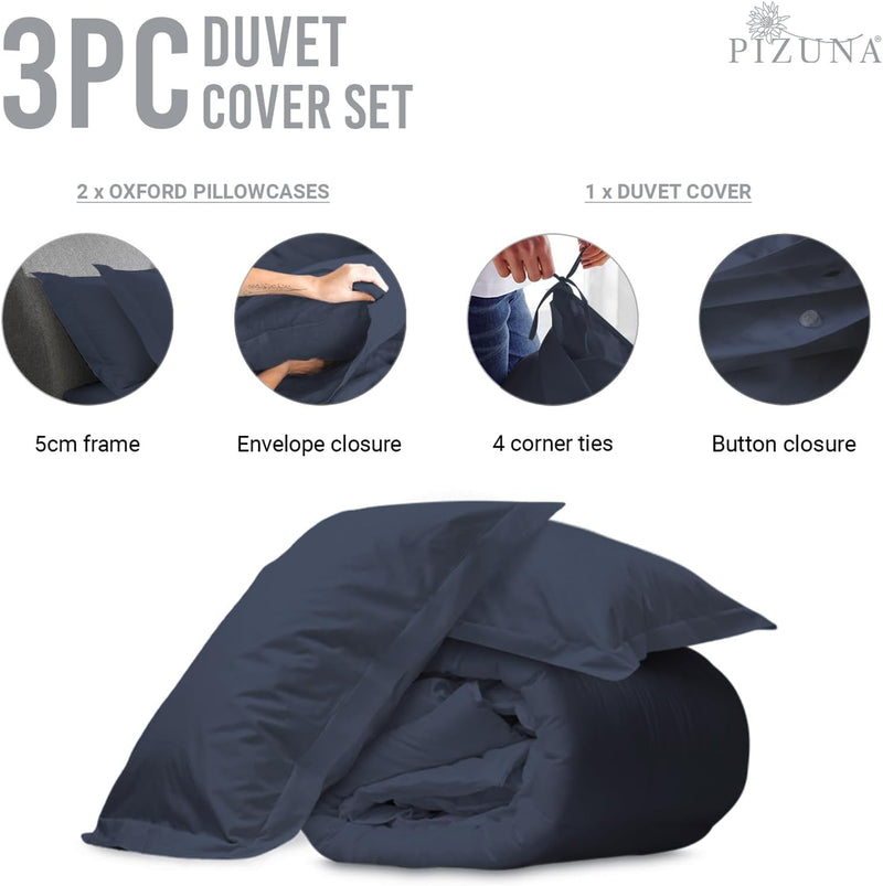 Cotton Duvet Cover Set King Size 600 Thread