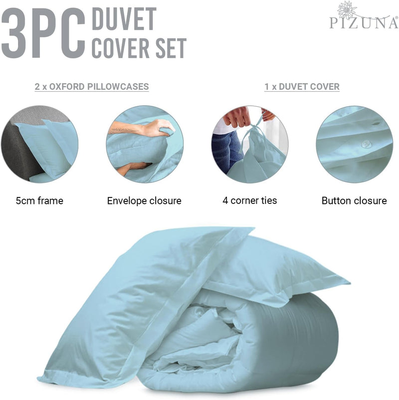 Cotton Duvet Cover Set King Size 600 Thread