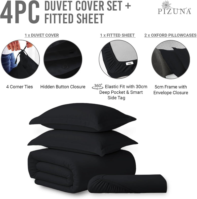 Cotton Duvet Cover Set King Size 600 Thread