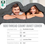 Cotton Duvet Cover Set King Size 600 Thread
