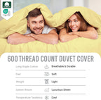 Cotton Duvet Cover Set King Size 600 Thread