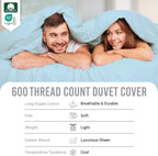 Cotton Duvet Cover Set King Size 600 Thread