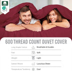 Cotton Duvet Cover Set King Size 600 Thread