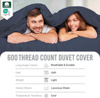 Cotton Duvet Cover Set King Size 600 Thread
