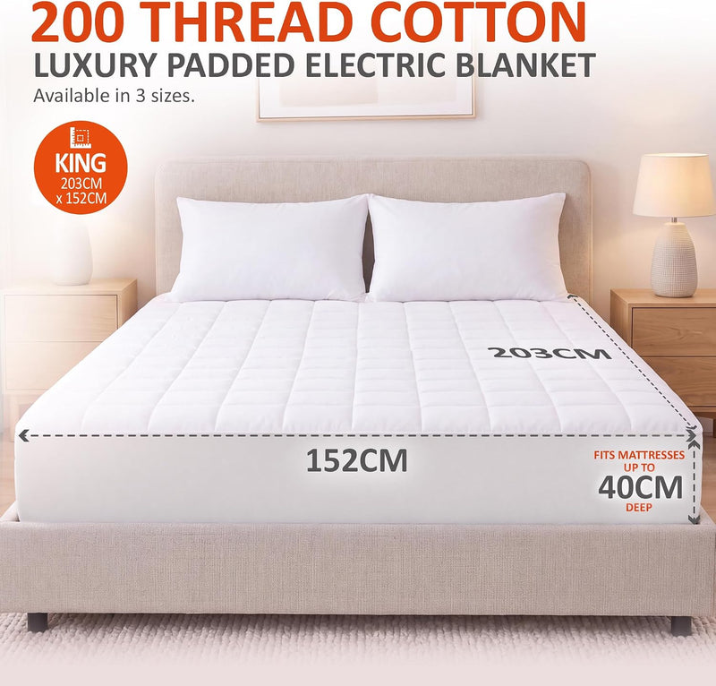 Cotton Electric Heated Blanket King