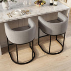 Counter Height Bar Stools 24 Inch Linen Modern (Set of 2)