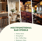 Counter Height Bar Stools 24 Inch Linen Modern (Set of 2)