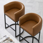 Counter Height Bar Stools 24 Inch Linen Modern (Set of 2)