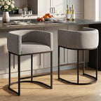 Counter Height Bar Stools 24 Inch Linen Modern (Set of 2)