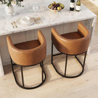 Counter Height Bar Stools 24 Inch Linen Modern (Set of 2)