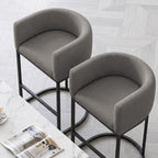 Counter Height Bar Stools 24 Inch Linen Modern (Set of 2)