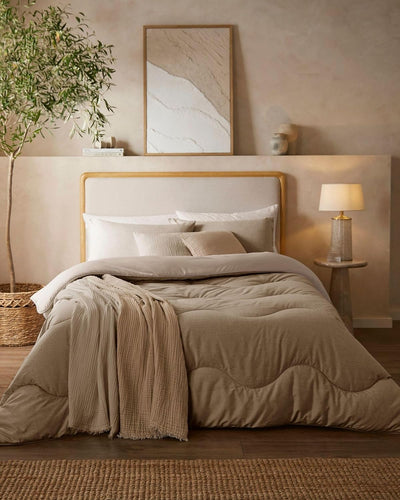 Coverless Duvet and Pillowcase Set Soft Weave Collection
