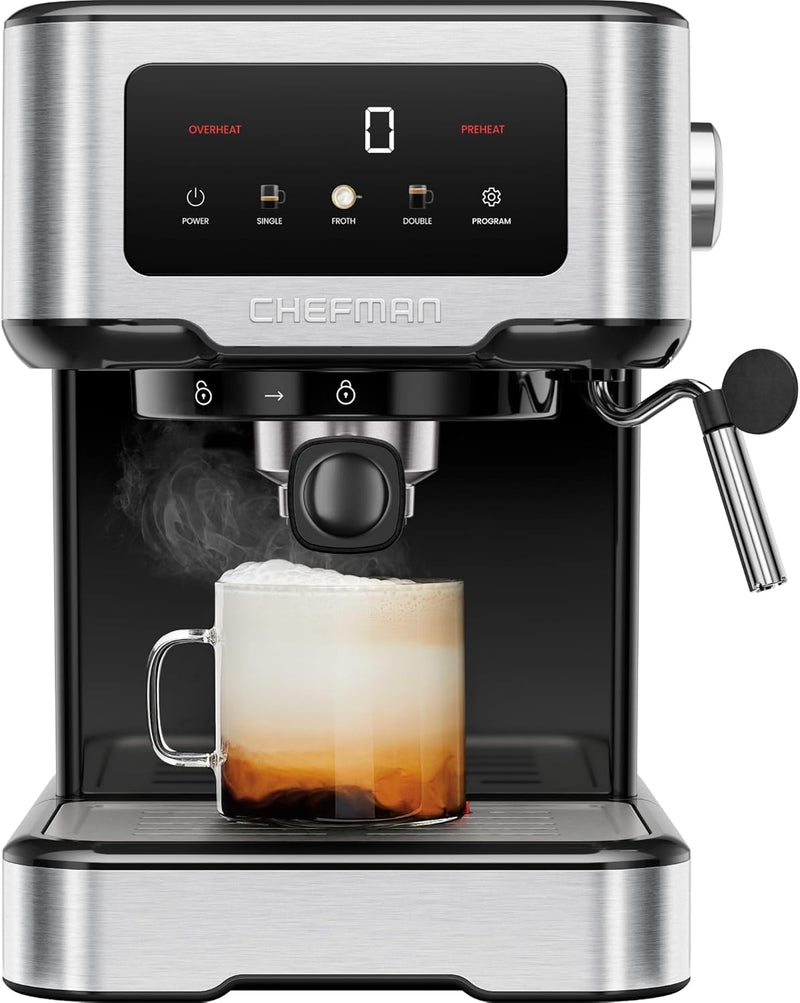 Craftbrew Espresso Machine 15-Bar Steam Wand Digital Touchscreen