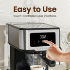 Craftbrew Espresso Machine 15-Bar Steam Wand Digital Touchscreen