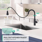 High Arc Kitchen Sink Mixer Tap with Pull